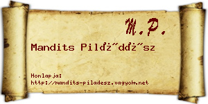 Mandits Piládész névjegykártya